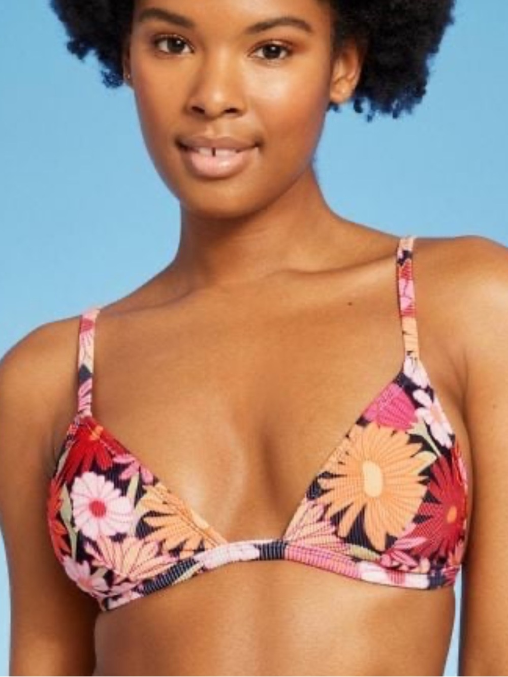 Wild Fable Ribbed Triangle Bikini Top - Picture 3 of 7